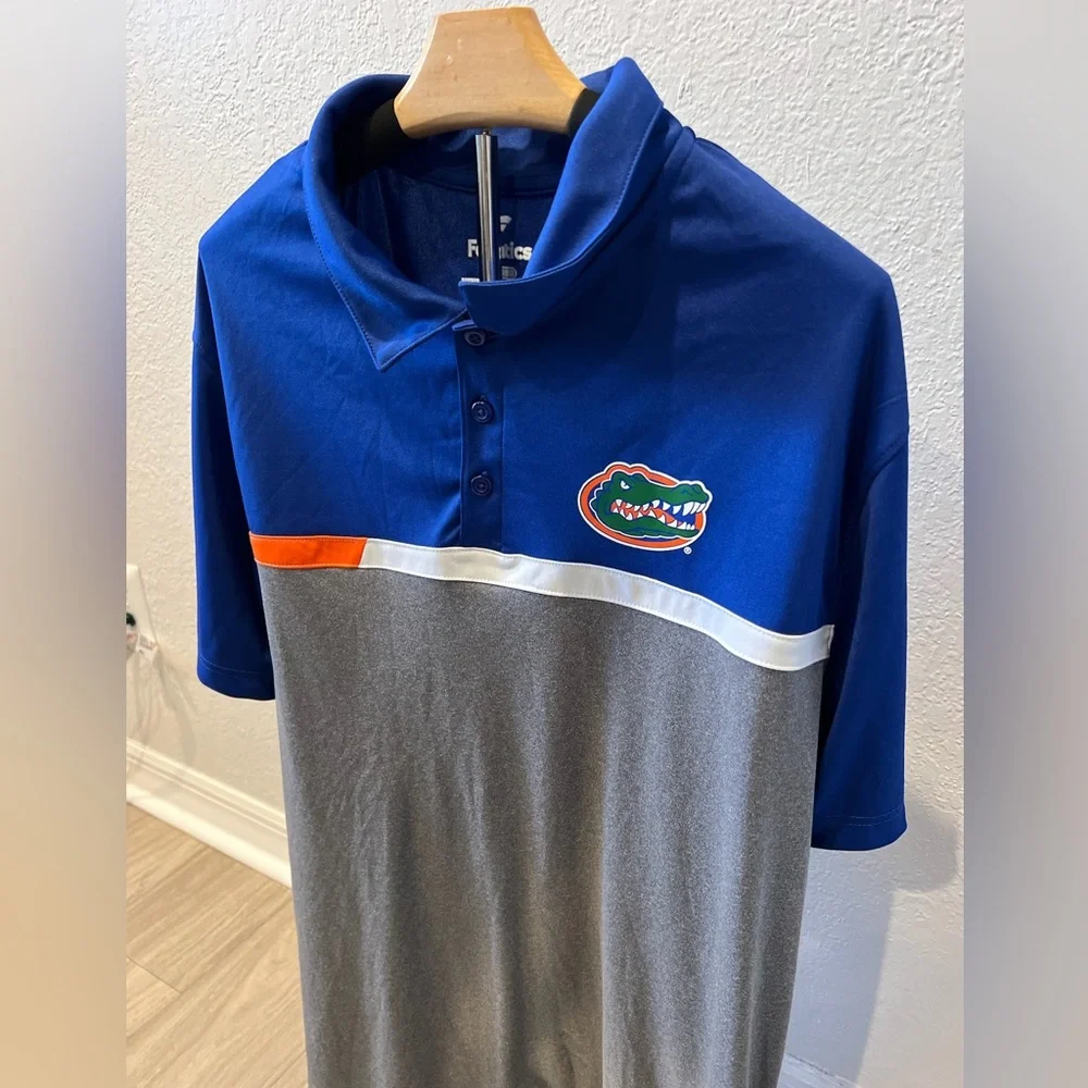 Florida Gators Fanatics Polo Shirt XL Blue Gray NCAA SEC - Picture 2 of 5